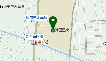 私立津田塾大学の地図画像