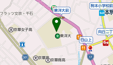 私立東洋大学の地図画像