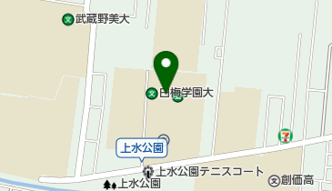 私立白梅学園大学の地図画像