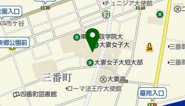 私立大妻女子大学短期大学部の地図画像