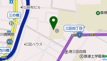 私立慶應義塾女子高校の地図画像