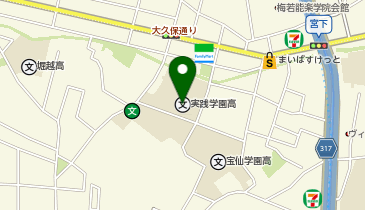 私立実践学園高校の地図画像