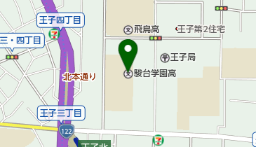 私立駿台学園高校の地図画像