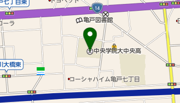 私立中央学院大学中央高校の地図画像