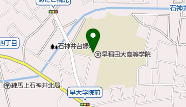 私立早稲田大学高等学院の地図画像