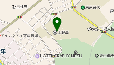 東京都立上野高校の地図画像