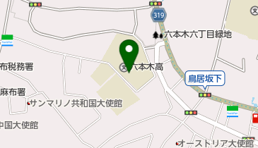 東京都立六本木高校の地図画像