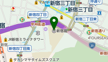 東京都立新宿高校の地図画像