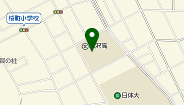 東京都立深沢高校の地図画像