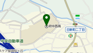 東京都立府中西高校の地図画像