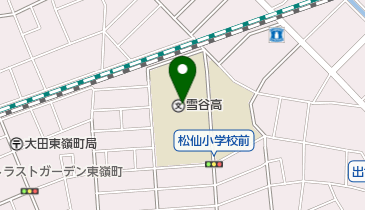 東京都立雪谷高校の地図画像