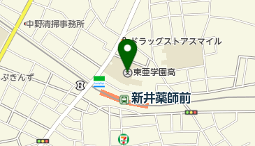 私立東亜学園高校の地図画像