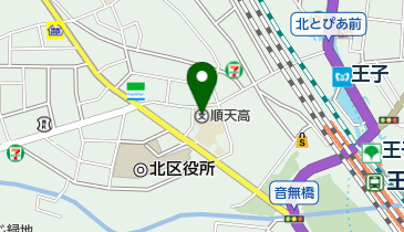 私立順天高校の地図画像