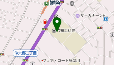 東京都立六郷工科高校の地図画像