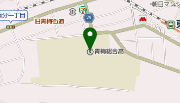 東京都立青梅総合高校の地図画像