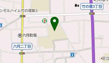 足立区立六月中学校の地図画像
