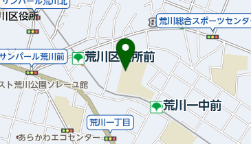 荒川区立第一中学校の地図画像