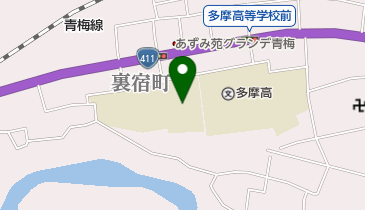 青梅市立第一中学校の地図画像
