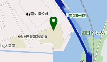大田区立大森第一中学校の地図画像