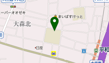 大田区立大森第二中学校の地図画像