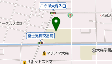 大田区立大森第八中学校の地図画像