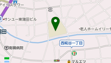 大田区立東蒲中学校の地図画像