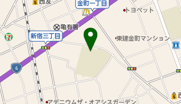 葛飾区立新宿中学校の地図画像