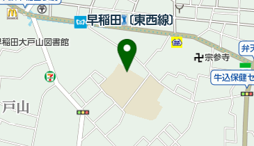 新宿区立牛込第二中学校の地図画像