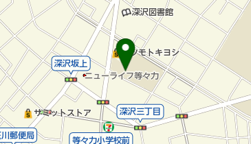 世田谷区立東深沢中学校の地図画像