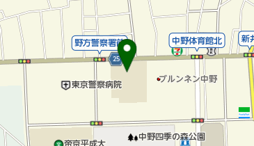 中野区立中野中学校の地図画像