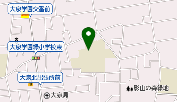 練馬区立大泉学園中学校の地図画像