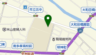 八王子市立第五中学校の地図画像