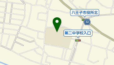 八王子市立第二中学校の地図画像