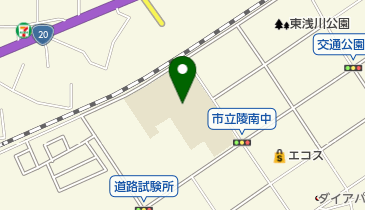 八王子市立陵南中学校の地図画像