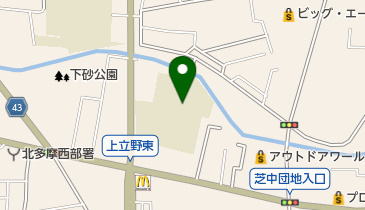 東大和市立第五中学校の地図画像