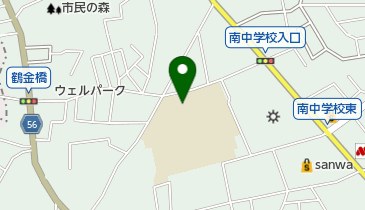 町田市立南中学校の地図画像