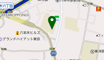 港区立六本木中学校の地図画像
