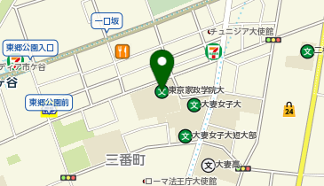 私立東京家政学院中学校の地図画像