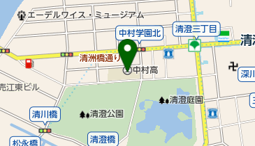 私立中村中学校の地図画像