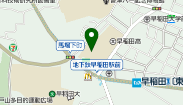 私立早稲田中学校の地図画像