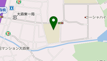 大田区立大森東小学校の地図画像