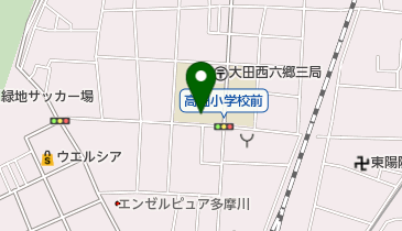大田区立高畑小学校の地図画像