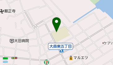 大田区立中富小学校の地図画像