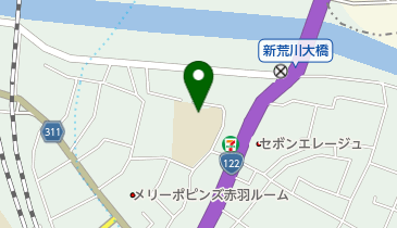 北区立第四岩淵小学校の地図画像