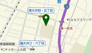 品川区立鈴ケ森小学校の地図画像