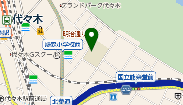 渋谷区立鳩森小学校の地図画像