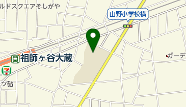 世田谷区立山野小学校の地図画像