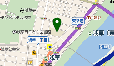 台東区立浅草小学校の地図画像