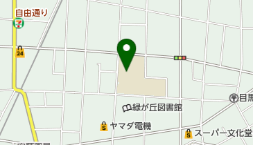 目黒区立緑ケ丘小学校の地図画像