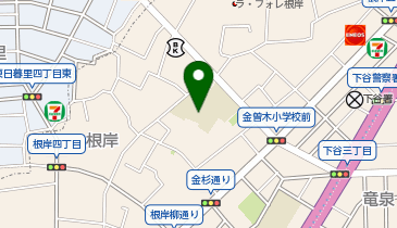 台東区立金曽木小学校の地図画像